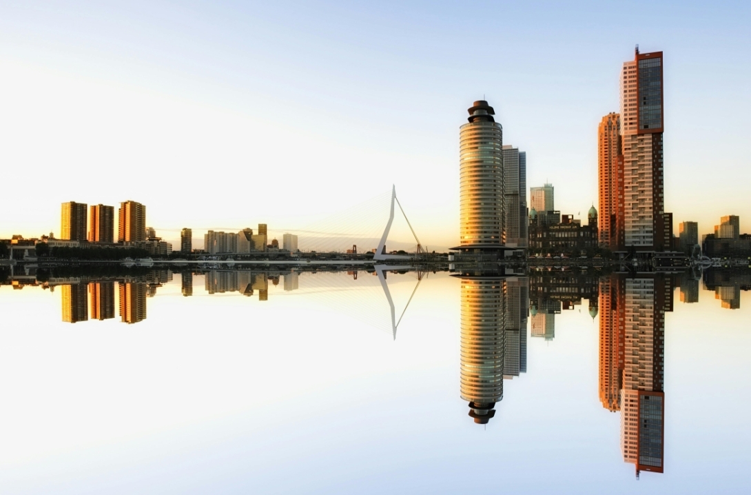 Rotterdam skyline Zuid-Holland Nederland 